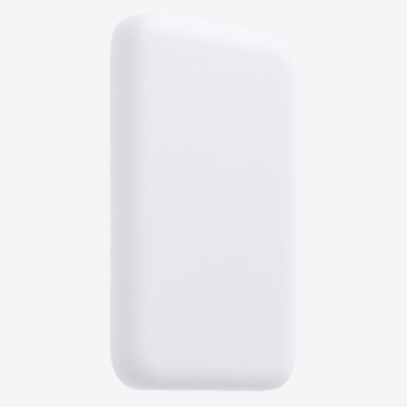 Batterie externe MagSafe NEXORA aimantée au dos d'un iPhone